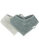 Bavoirs Bandana en éponge coton bio "Hush Petrol"