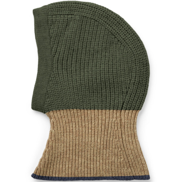 Cagoule en laine merinos Theodor Balaclava "Vert Forêt" (5-7 ans)