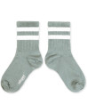 Chaussettes courtes enfant en coton à rayures Sport Nico "Aigue Marine" Collégien