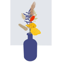 Carte Postale FLEURS "Vase de Londres"