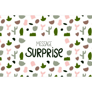 Carte Postale SURPRISE "Rose" Mapa-chali 