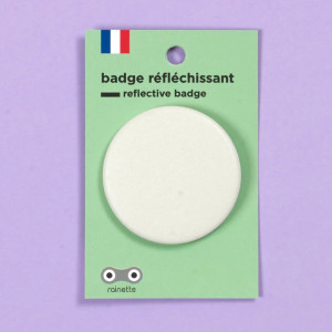 Badge réfléchissant pour vélo "Blanc" Rainette