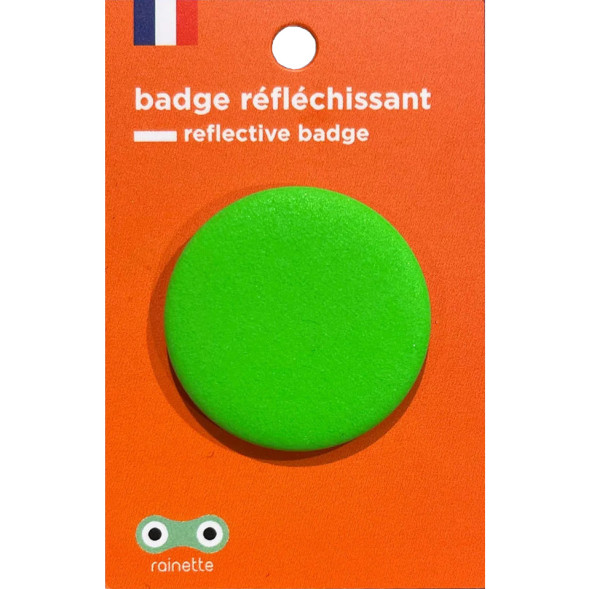 Badge réfléchissant "Vert Pomme" (4,5 cm)
