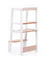 Tour d'apprentissage en bois "Blanc Naturel" (18 mois-4 ans)