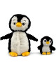 Peluche Ptipotos Pingouin Maman + Bébé "Noir" (25 cm)