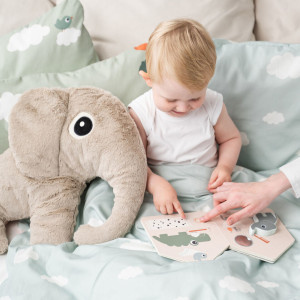 Peluche Elphee l'Elephant "Beige" (44 cm) Done by deer