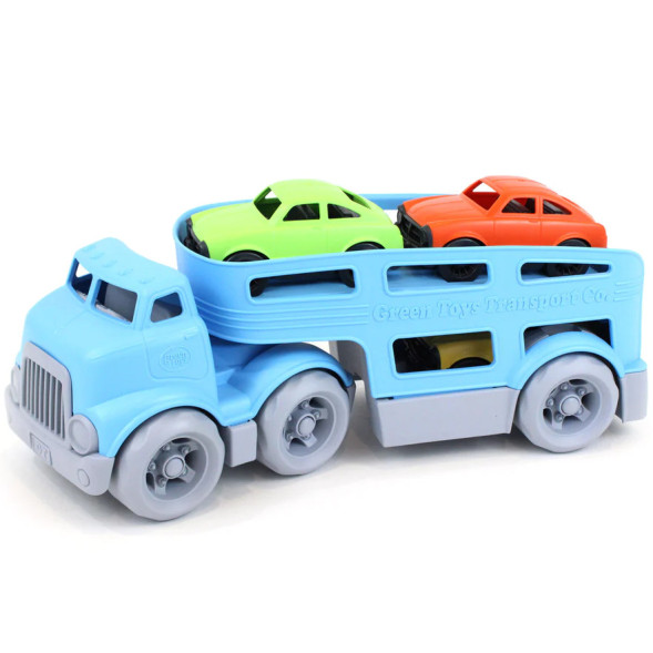 Camion Transporteur de voitures en plastique recyclé "Bleu" (3 ans et +)