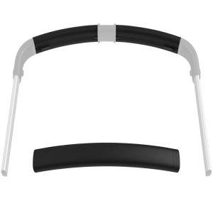 Ensemble simili-cuir pour guidon et poignée Bugaboo Cameleon 3 "Noir"