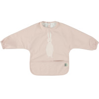 Bavoir tablier bébé imperméable à poche (6-18 mois) en PET recyclé "Mrs Lapin"