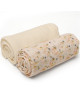 2 petits langes en gaze de coton bio "Elisabeth/Milk" (70x70 cm)