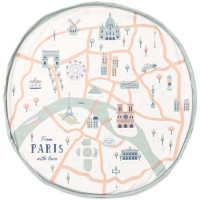 Sac à jouets / Tapis de jeu enfant "Plan de Paris" Play & Go
