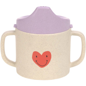 Tasse d'apprentissage bébé Happy Rascals "Coeur Lavande" Lassig