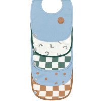 Bavoirs imperméables en coton bio Happy Rascals "Smile" (x5)  (3-18 mois)