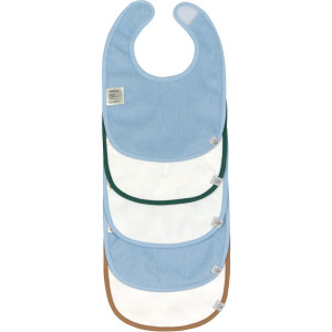 Bavoirs bébé imperméables en coton bio Happy Rascals "Smile" Lassig