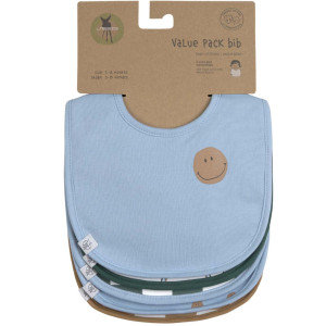 Bavoirs bébé imperméables en coton bio Happy Rascals "Smile" Lassig