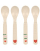 Set de 4 cuillères bébé Happy Rascals "Coeur" (x4)