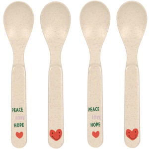 Set de 4 cuillères bébé Happy Rascals "Coeur" (x4) Lassig