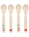 Set de 4 cuillères bébé Happy Rascals "Coeur" (x4) Lassig