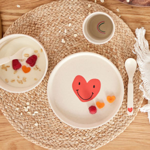 Set de 4 cuillères bébé Happy Rascals "Coeur" (x4) Lassig