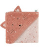 Cape de bain bébé en éponge de coton bio "Mrs Chat" (0-3 ans)