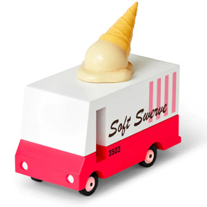 Voiture en bois vintage "Van Ice Cream" pour enfant Candylab Toys