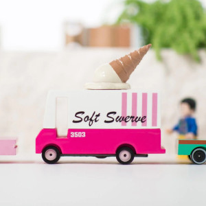 Voiture en bois vintage "Van Ice Cream" pour enfant Candylab Toys