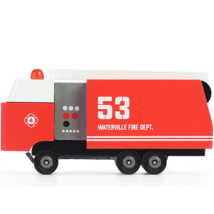 Camion de Pompiers en bois pour enfant Candylab Toys