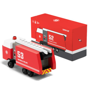 Camion de Pompiers en bois pour enfant Candylab Toys