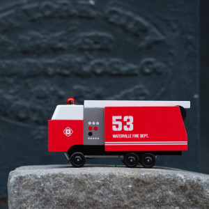 Camion de Pompiers en bois pour enfant Candylab Toys