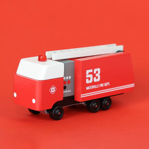 Camion de Pompiers en bois pour enfant Candylab Toys