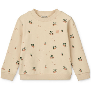 Sweatshirt bébé fille en coton bio Thora "Pêches" Liewood