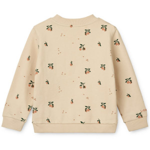 Sweatshirt bébé fille en coton bio Thora "Pêches" Liewood