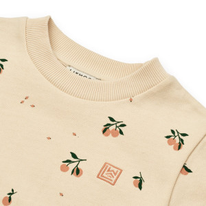 Sweatshirt bébé fille en coton bio Thora "Pêches" Liewood