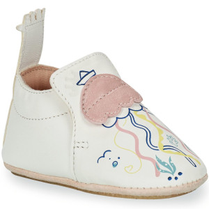 Chaussons bébé en cuir My Blublu "Pieuvre Blanc" Easy Peasy