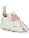 Chaussons bébé en cuir My Blublu "Pieuvre Blanc"