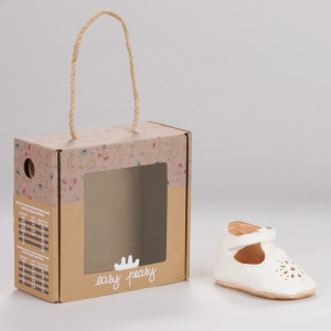 Chaussons bébé en cuir My Lillyp "Blanc" Easy Peasy