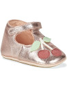 Chaussons bébé en cuir My Lillyp "Cerise Pink Metal"