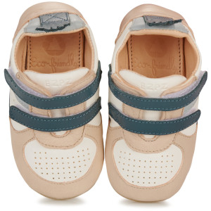 Chaussures pré-marche en cuir My Pre Basket Velcro "Blanc Denim" Easy Peasy