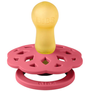 Tétines rondes en caoutchouc naturel (6-18 mois) Bohème "Rose Poudré/Corail" Bibs