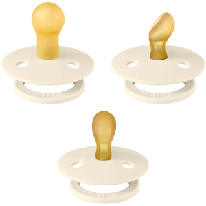 Tétines en caoutchouc naturel (0-6 mois) Try It "Ivoire" (x3) Bibs