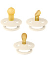 Tétines en caoutchouc naturel (0-6 mois) Try It "Ivoire" (x3) Bibs