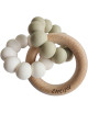 Anneaux de dentition en perles de bois et silicone Sedna "Tilleul"