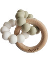 Anneaux de dentition en perles de bois et silicone Sedna "Tilleul"