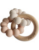 Anneaux de dentition en perles de bois et silicone Sedna "Floraison"