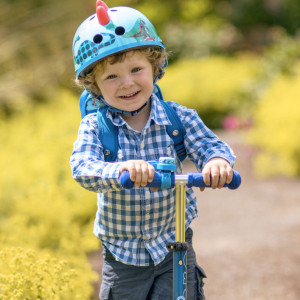 Sonnette pour trottinette "Dinosaure Bleu" micro