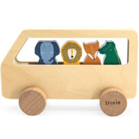 Jouet à pousser en bois "Bus Animaux Croco" (18 mois et +)