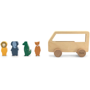 Jouet en bois bébé à pousser "Bus Animaux" (18 mois et +) Trixie