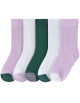 Chaussettes bébé (12-24 mois) en coton bio Little Gang "Lilas/Milky/Ocean Green" (x5)