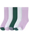 Chaussettes bébé (12-24 mois) en coton bio Little Gang "Lilas/Milky/Ocean Green" (x5)