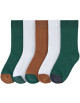 Chaussettes enfant (2-4 ans) en coton bio Little Gang "Ocean Green/Milky/Caramel" (x5)